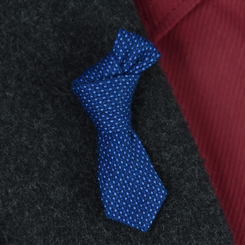 Men's Creative Mini Necktie Shape Wedding Cloth Lapel Pin - image 5