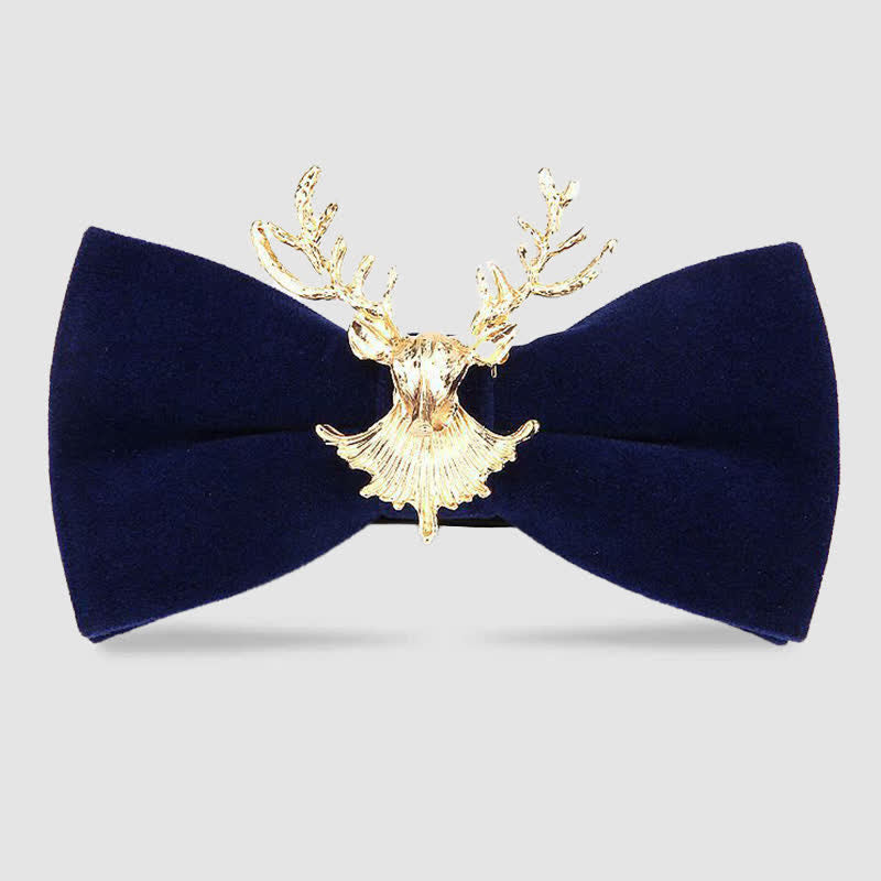 Deer Head Metal Decor Festive Holiday Bow Tie - Royal - image 9