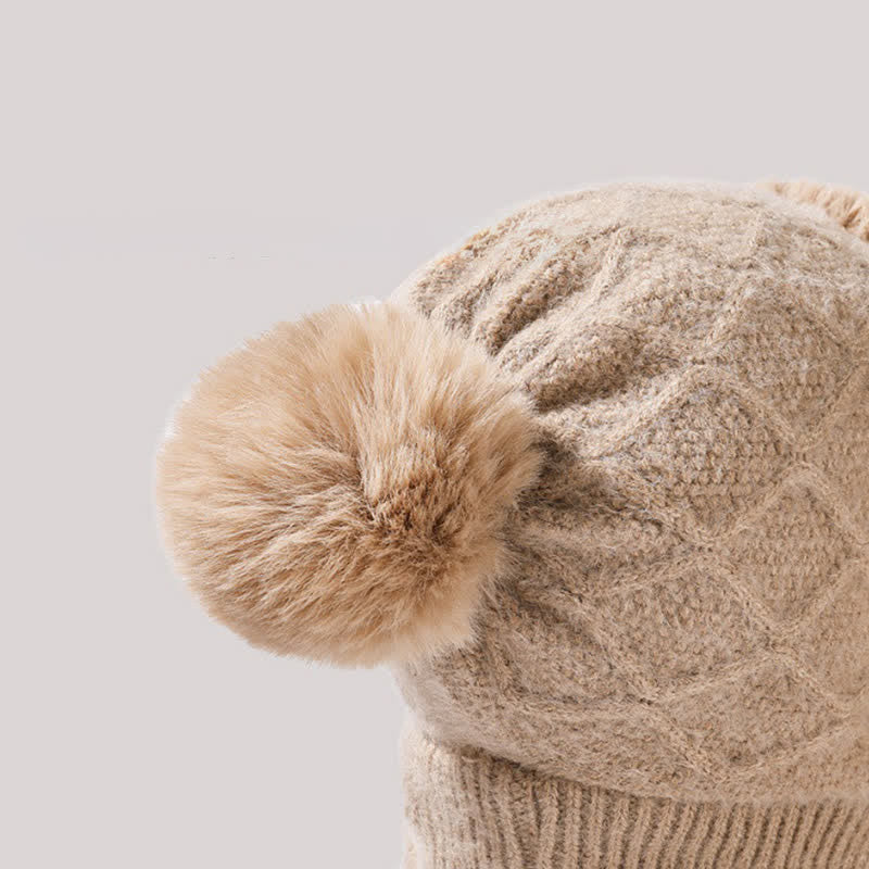 3 In 1 Outdoor Warm Knitted Beanie Hat With Scarf And Mask - image 5