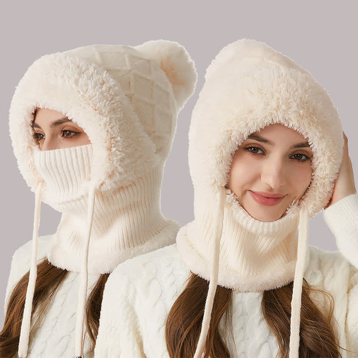 3 In 1 Outdoor Warm Knitted Beanie Hat With Scarf And Mask - image 10