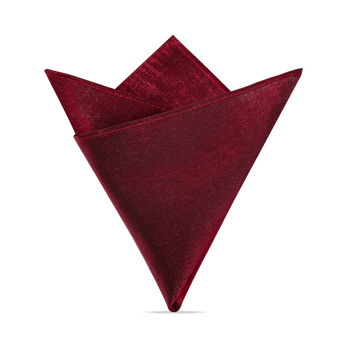 Men's Gentleman Solid Color Pocket Square For Suit - Red - image 0
