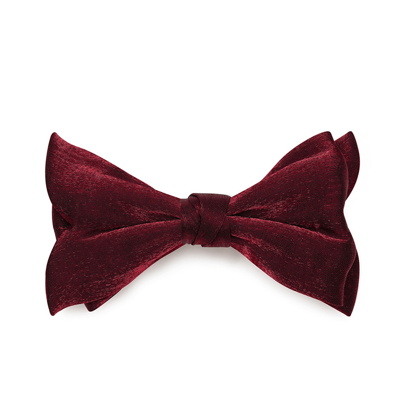 2Pcs Men's Solid Color Pocket Square Bow Tie - image 1