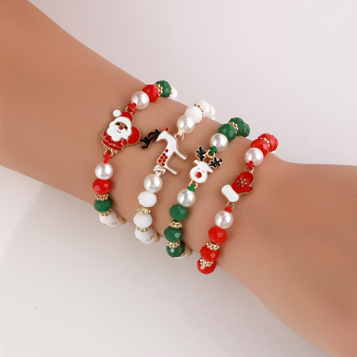 4Pcs Christmas Santa Claus Elk Colorful Bracelet - image 1