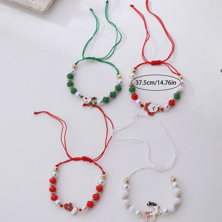 4Pcs Christmas Santa Claus Elk Colorful Bracelet - image 2