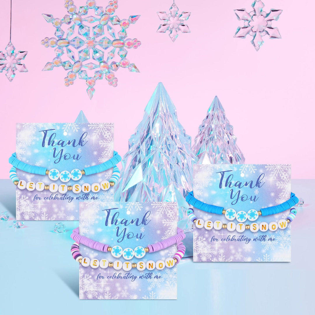 6Pcs Snowflake Christmas Bracelet With Greeting Card - image 6