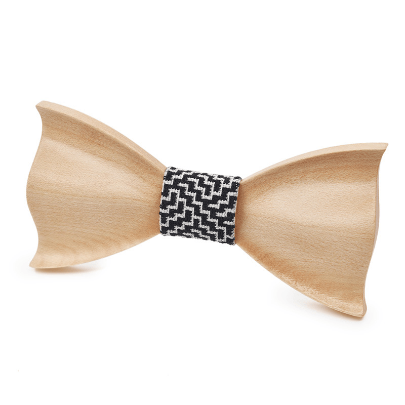 Unisex Creative Light Colored Wooden 3D Bow Tie - Style #10 - image 9