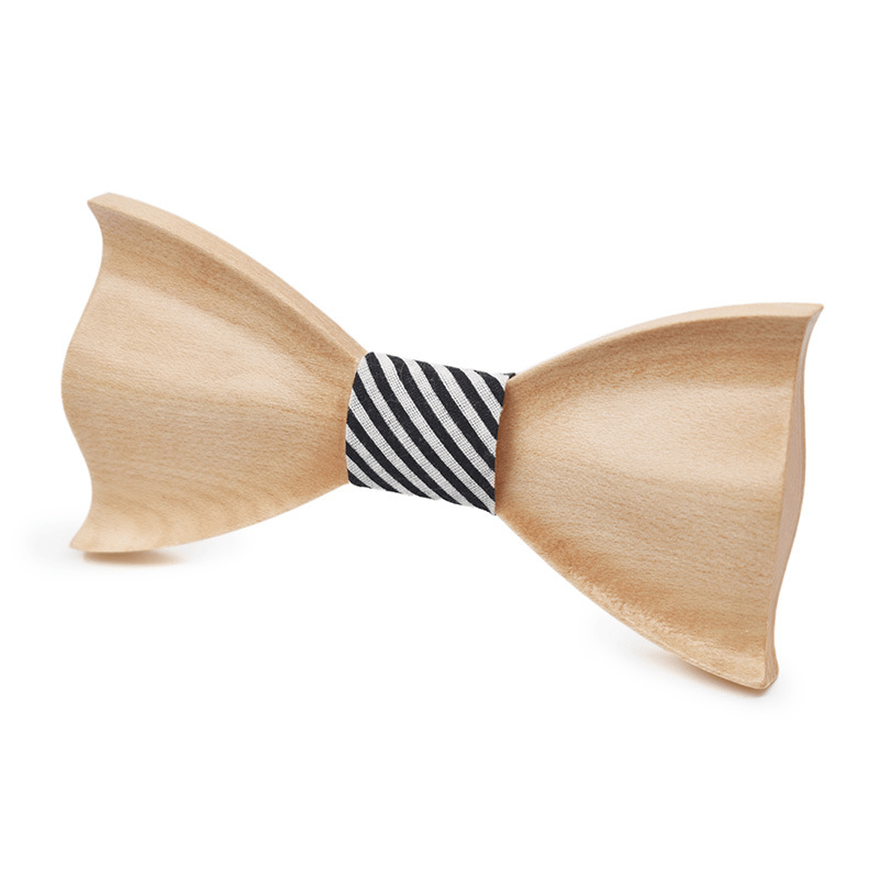 Unisex Creative Light Colored Wooden 3D Bow Tie - Style #7 - image 6