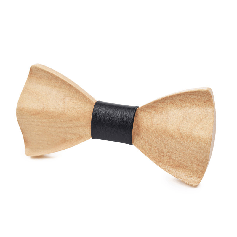 Unisex Creative Light Colored Wooden 3D Bow Tie - Style #4 - image 3