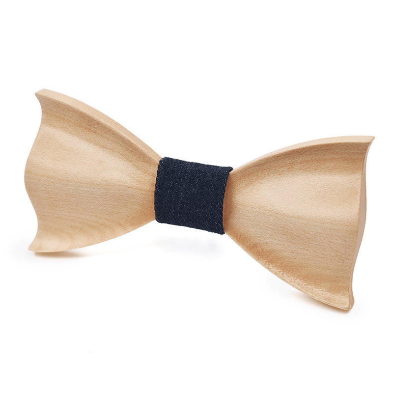 Unisex Creative Light Colored Wooden 3D Bow Tie - Style #3 - image 2