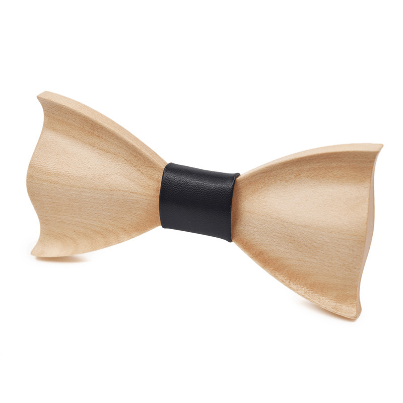 Unisex Creative Light Colored Wooden 3D Bow Tie - Style #2 - image 1