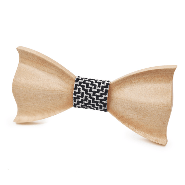 Unisex Creative Light Colored Wooden 3D Bow Tie - Style #10 - image 9