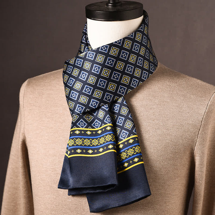 Men's Retro Ethnic Style Long Pure Silk Scarf - Style #21 - image 20