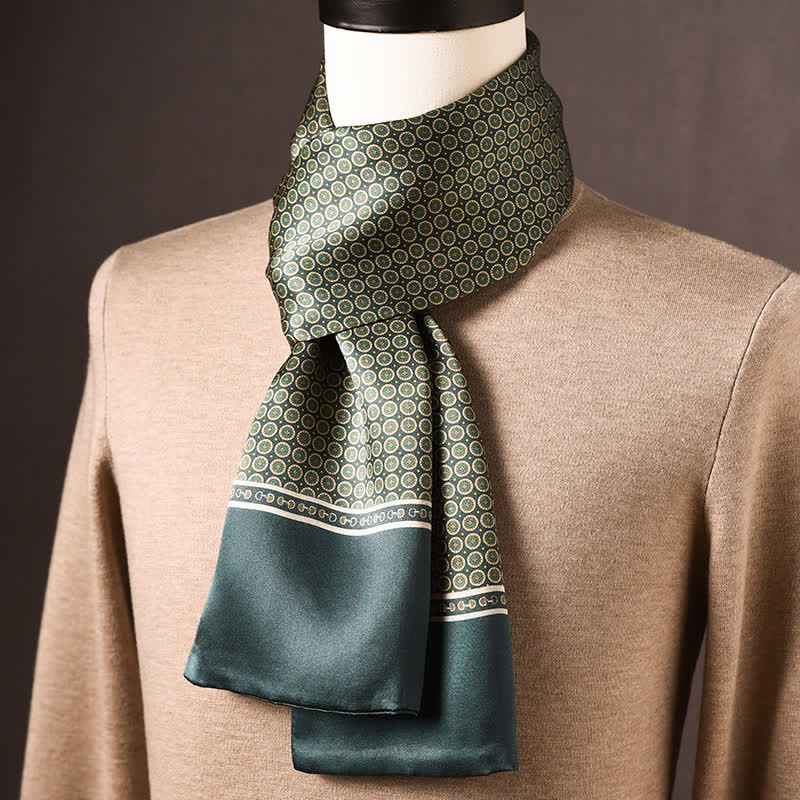 Men's Retro Ethnic Style Long Pure Silk Scarf - Style #12 - image 11