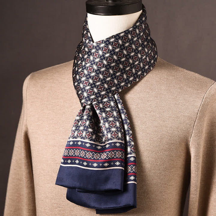 Men's Retro Ethnic Style Long Pure Silk Scarf - Style #17 - image 16