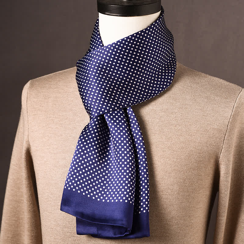 Men's Retro Ethnic Style Long Pure Silk Scarf - Style #19 - image 18