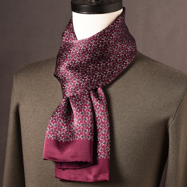 Men's Retro Ethnic Style Long Pure Silk Scarf - Style #9 - image 8