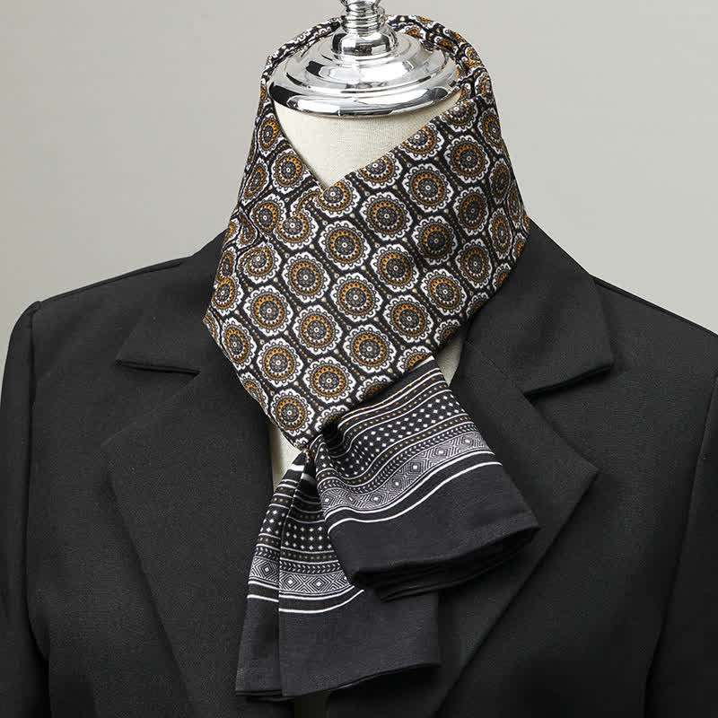 Men's Geometric Pattern Elegant Business Long Scarf - Style #1 - image 0