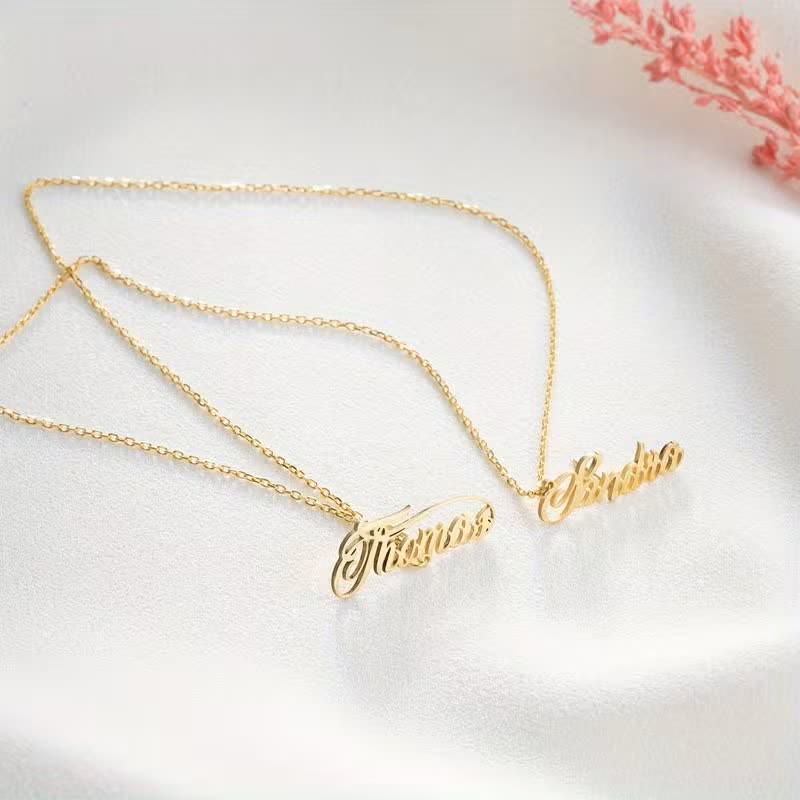 Elegant Chic Custom Names Brooch With Chain - image 3
