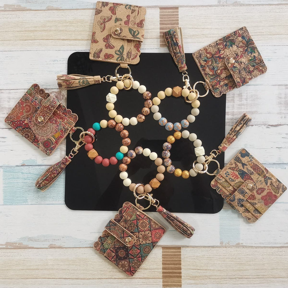 Vintage Colored Fish And Floral Pattern Bracelet Wallet - image 1