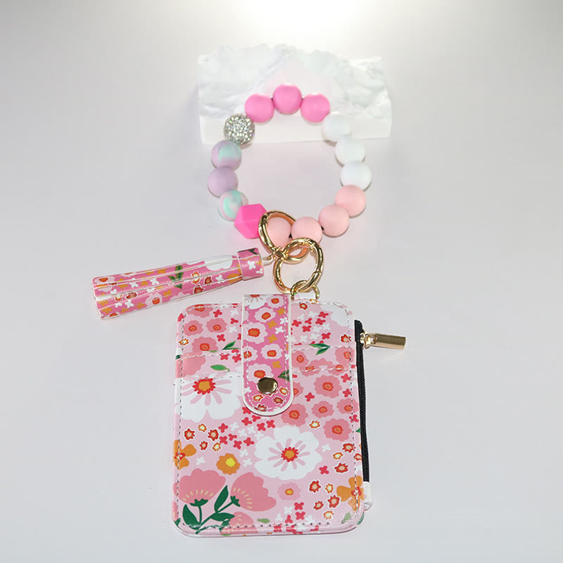 Colorful And Natural Style Floral Print Bracelet Wallet - Style #5 - image 5