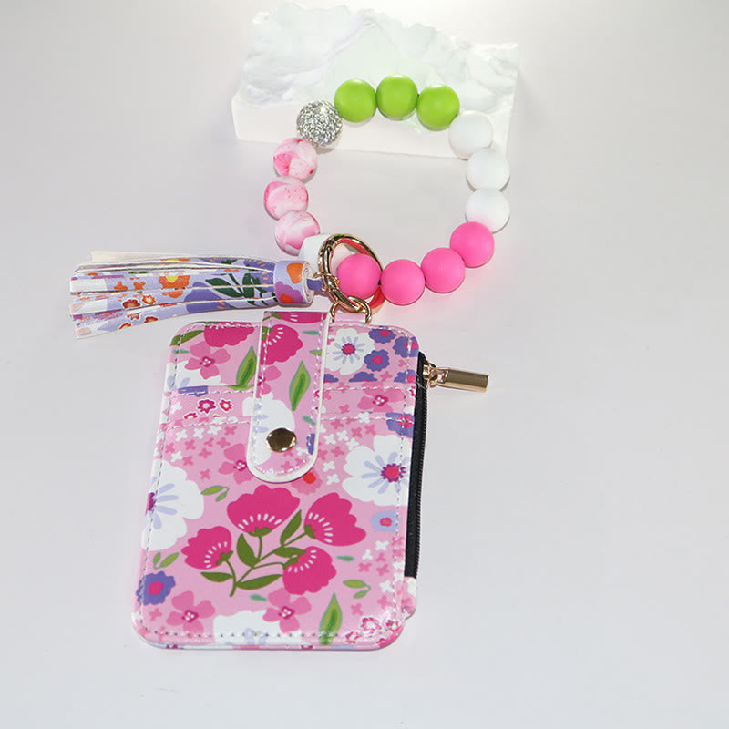 Colorful And Natural Style Floral Print Bracelet Wallet - Style #4 - image 4