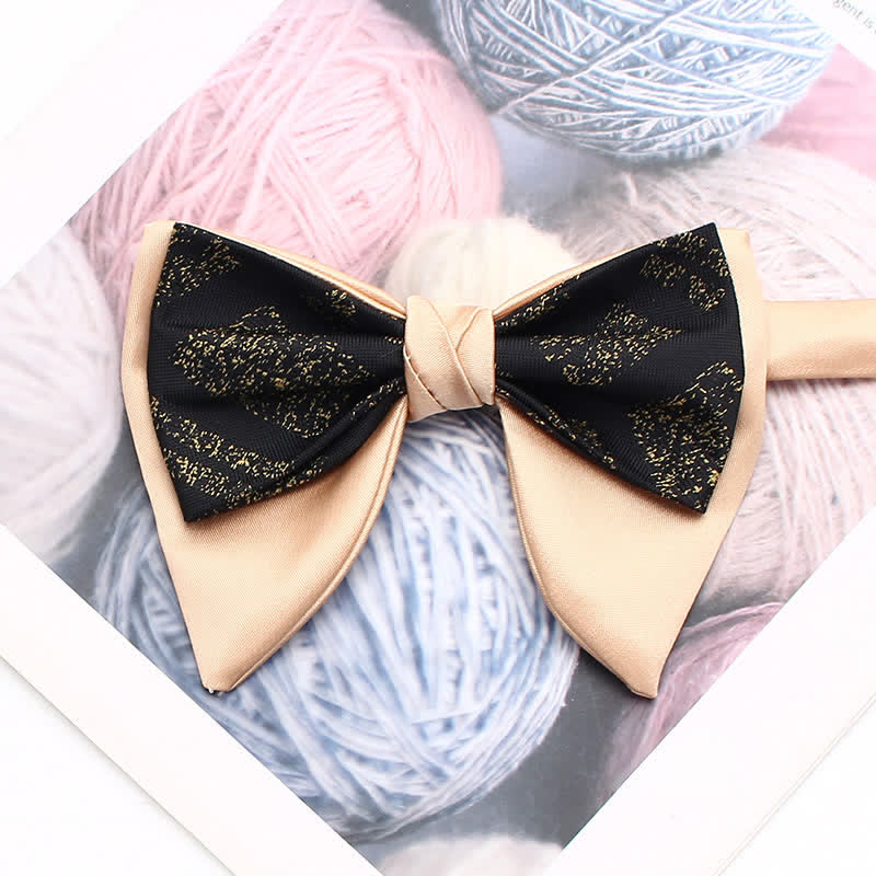 Retro Patternn Double Layers Oversized Pointed Bow Tie - Style #5 - image 6