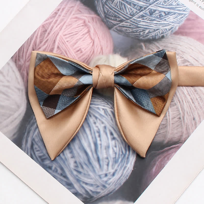 Retro Patternn Double Layers Oversized Pointed Bow Tie - Style #2 - image 3