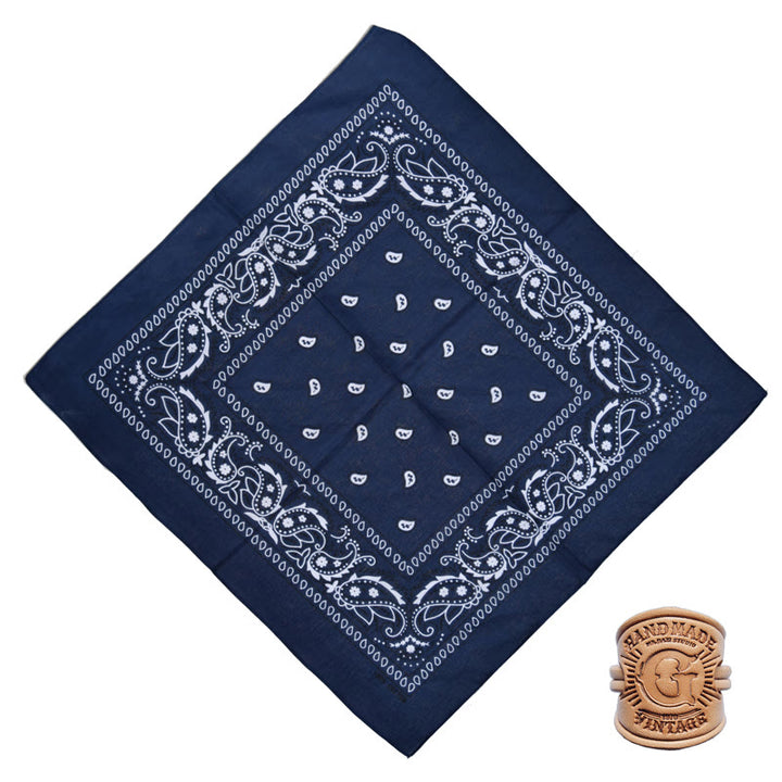 Multi Pattern Retro Pocket Square With Letter Buckle - Style #8 - image 12