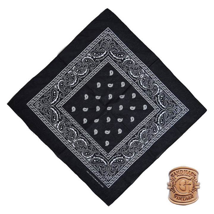 Multi Pattern Retro Pocket Square With Letter Buckle - Style #9 - image 13