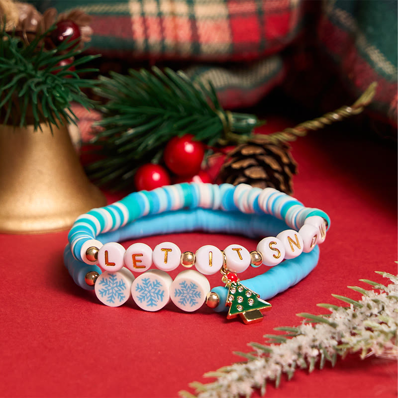 6Pcs Snowflake Christmas Bracelet With Greeting Card - image 5