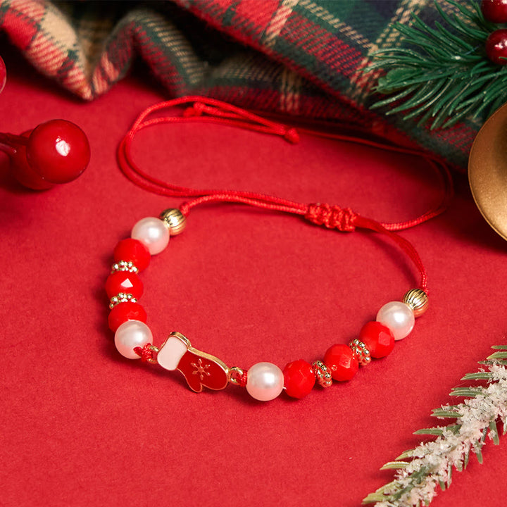 4Pcs Christmas Santa Claus Elk Colorful Bracelet - image 5