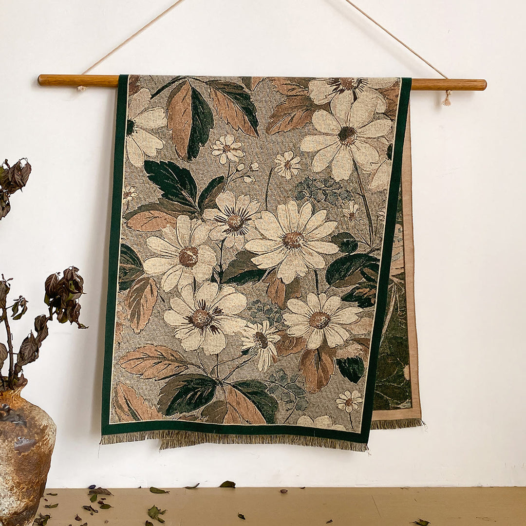 Women's Floral Print Fringed Shawl Scarf - Style #16 - image 16