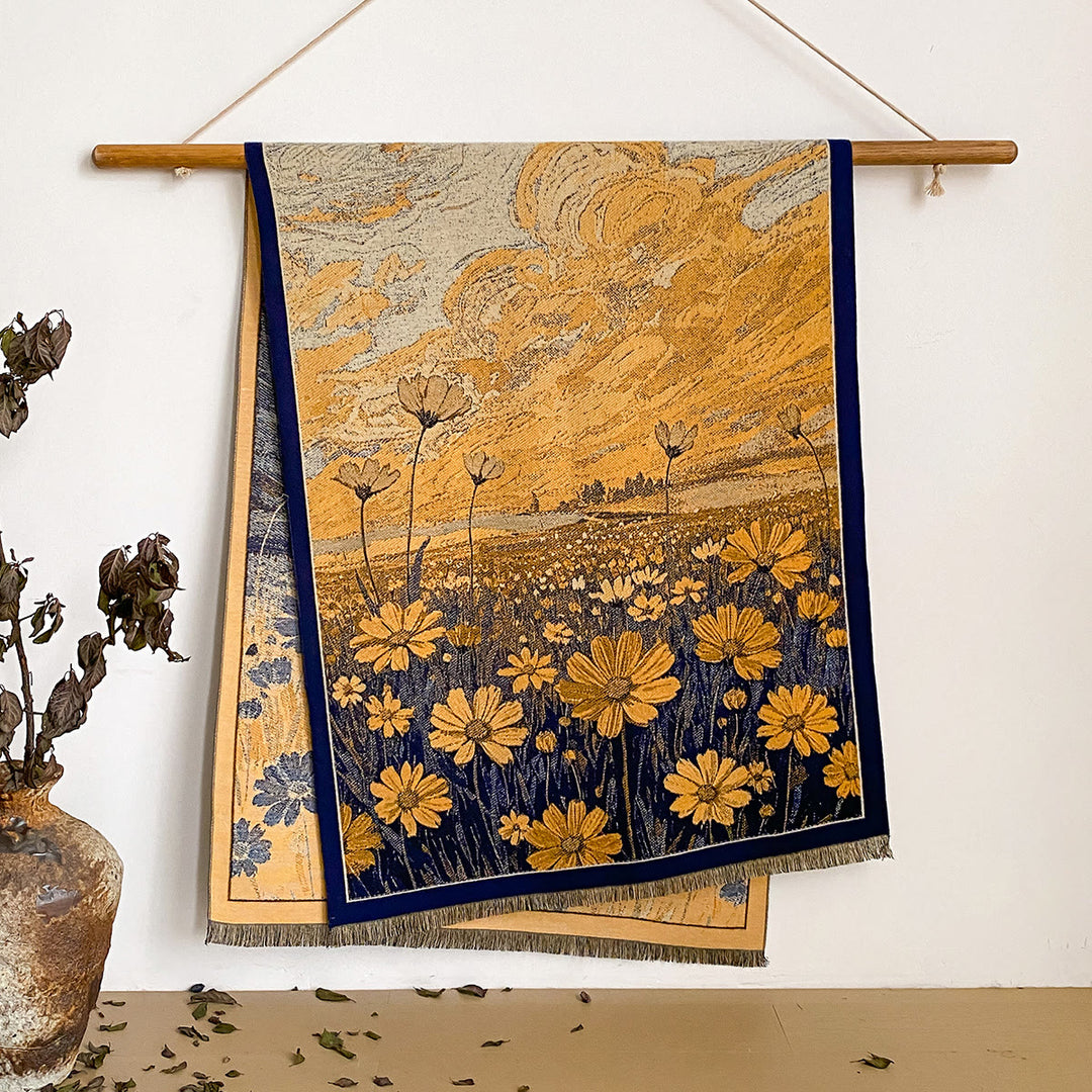 Women's Floral Print Fringed Shawl Scarf - Style #25 - image 25