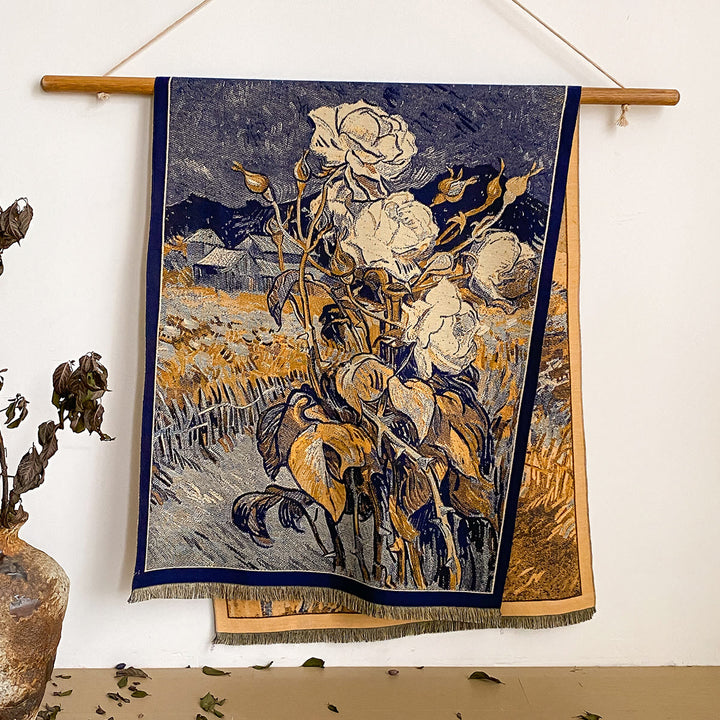 Women's Floral Print Fringed Shawl Scarf - Style #45 - image 45