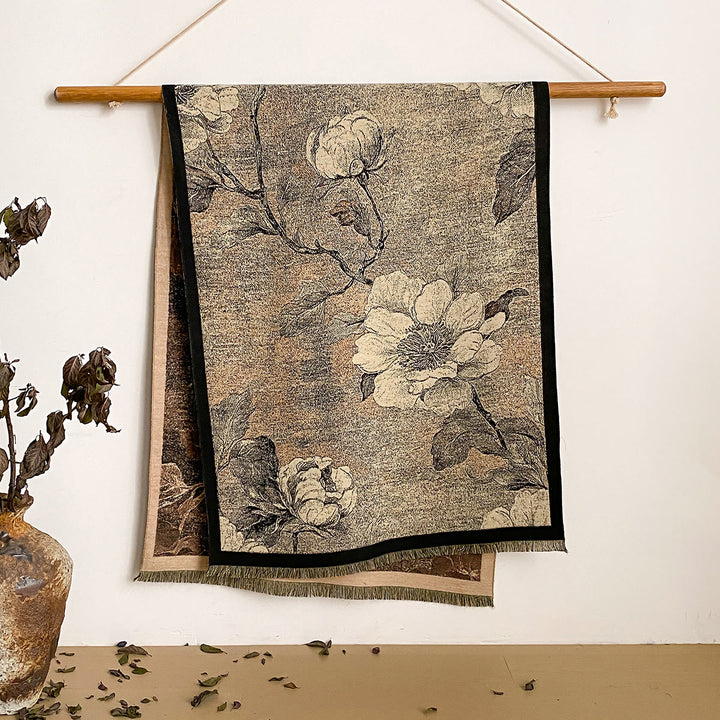 Women's Floral Print Fringed Shawl Scarf - Style #35 - image 35