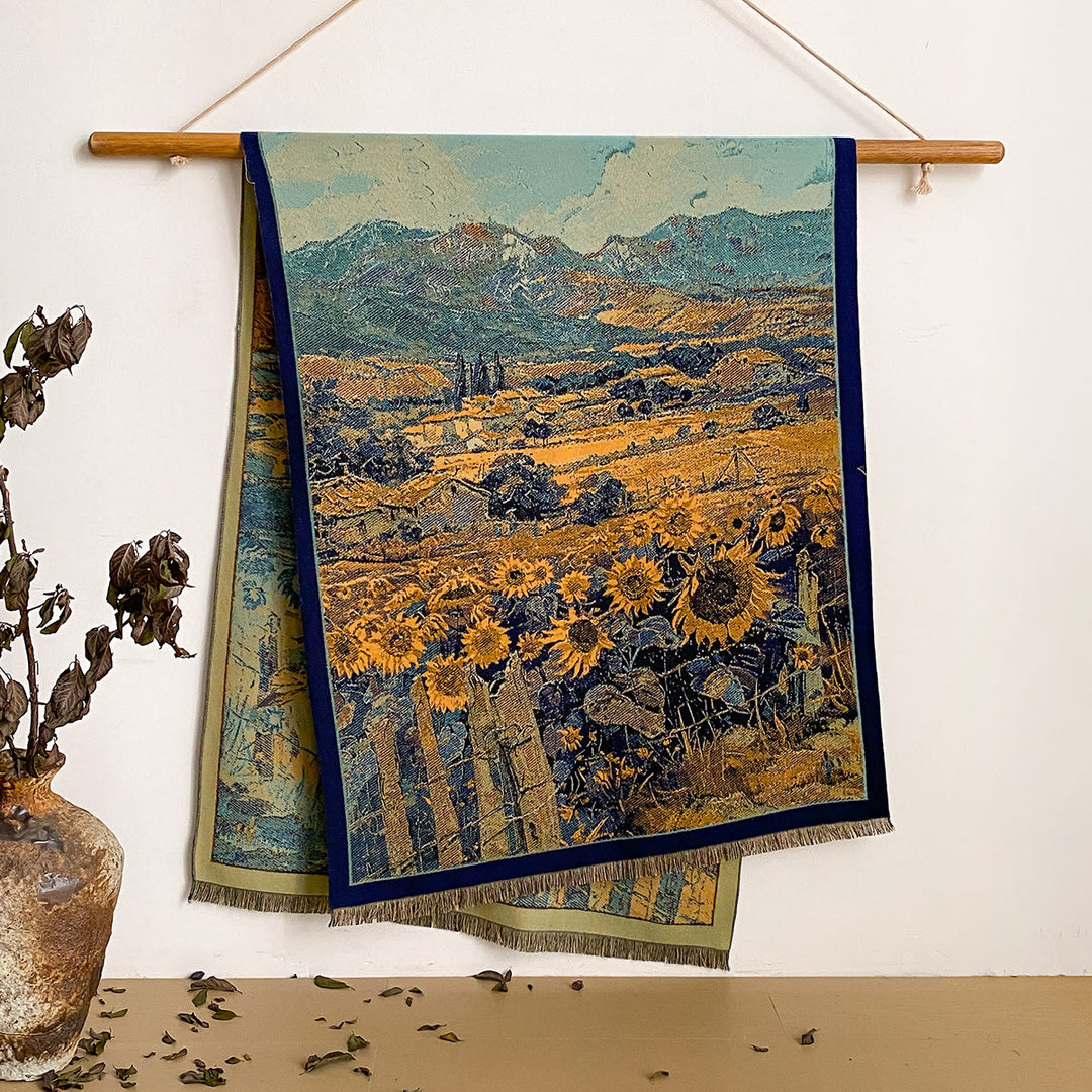 Women's Floral Print Fringed Shawl Scarf - Style #40 - image 40