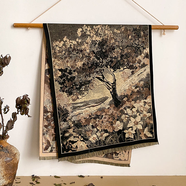 Women's Floral Print Fringed Shawl Scarf - Style #48 - image 48