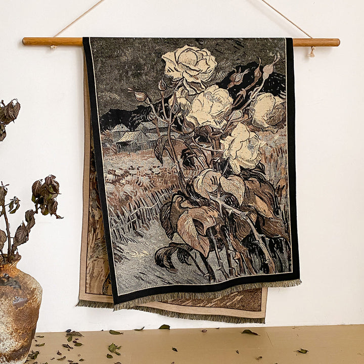 Women's Floral Print Fringed Shawl Scarf - Style #44 - image 44