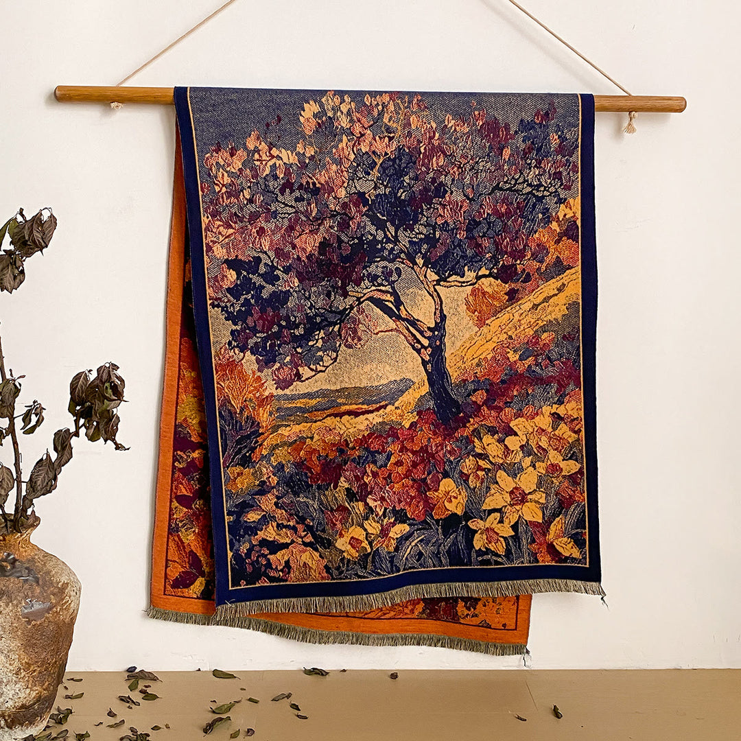 Women's Floral Print Fringed Shawl Scarf - Style #47 - image 47