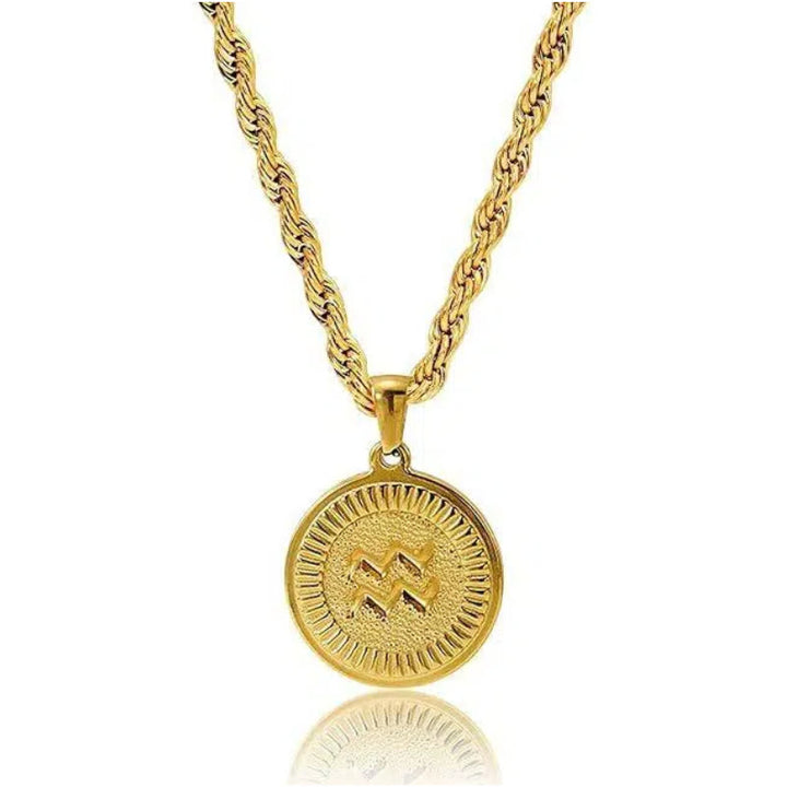Personalized Zodiac Symbol Coin Pendant Necklace - Capricorn - image 10
