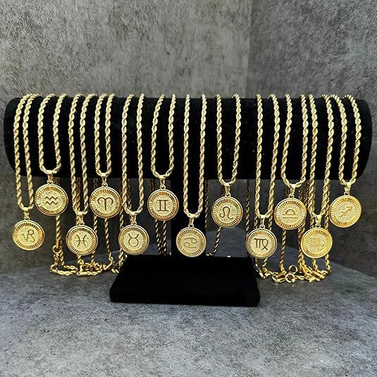 Personalized Zodiac Symbol Coin Pendant Necklace - image 13
