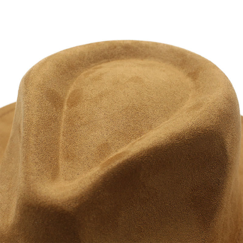 Men's Beaded Trim Suede Brim Cowboy Hat - image 2