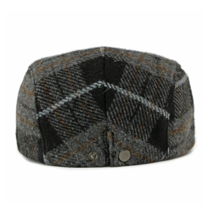 Winter Vintage Plaid Pattern Men's Beret Hat - image 7