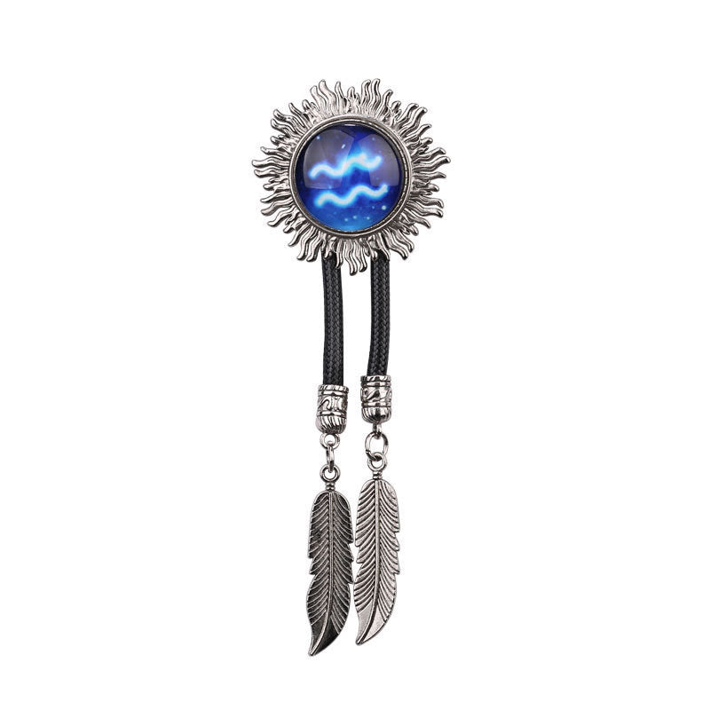 Zodiac Sign Series Retro Metal Bolo Ties - Aquarius - image 14