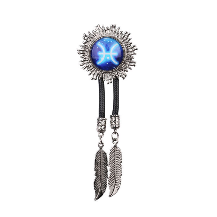Zodiac Sign Series Retro Metal Bolo Ties - Pisces - image 15