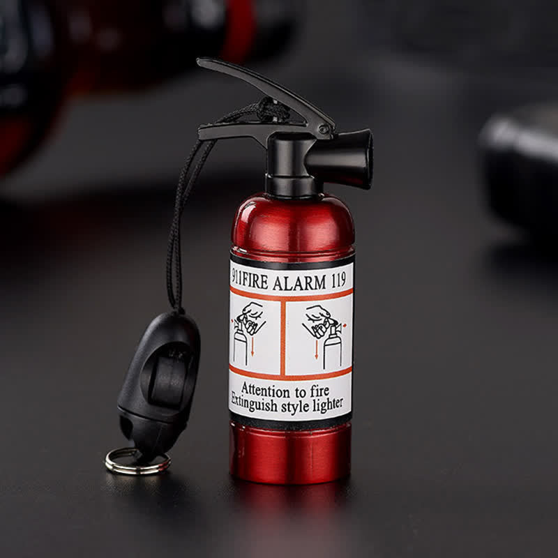 Gas Cylinder Extinguisher Matchstick Refillable Oil Lighter - Extinguisher - Red - image 13