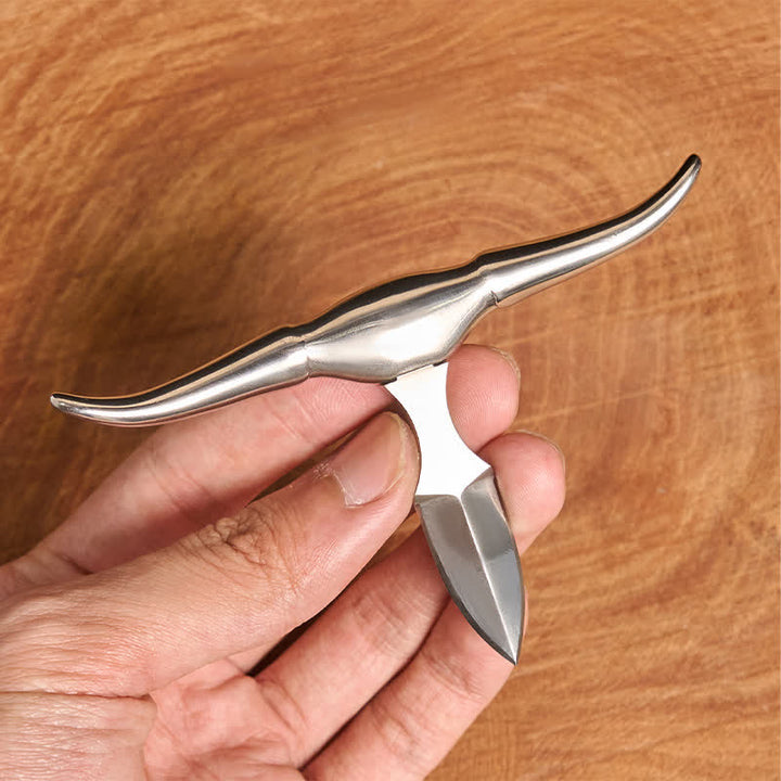 Initial Letter DIY Hidden Knife Belt Buckle Longhorn Pendant Bundle Set - image 9