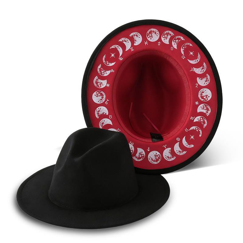 Creative Men's Moon Phase Changes Astrology Cowboy Hat - Style #1 - M (22"-22 7/8") - image 0