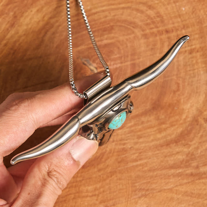 Initial Letter DIY Hidden Knife Buckle Turquoise Bull Pendant Bundle Set - image 4