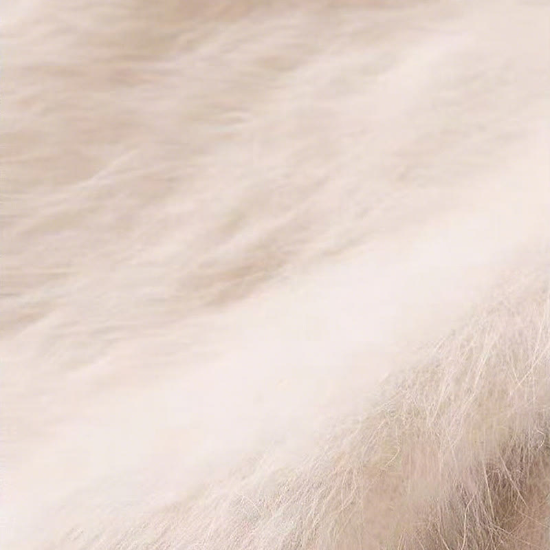 Women's Artificial Rabbit Fur Suede Patchwork Leather Gloves - image 2